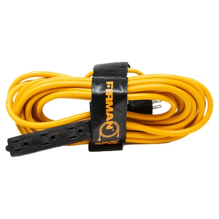 Firman Medium Duty 25' 5-15P to 3 5-15R Generator Utility Power Cord With Storage Strap 2015